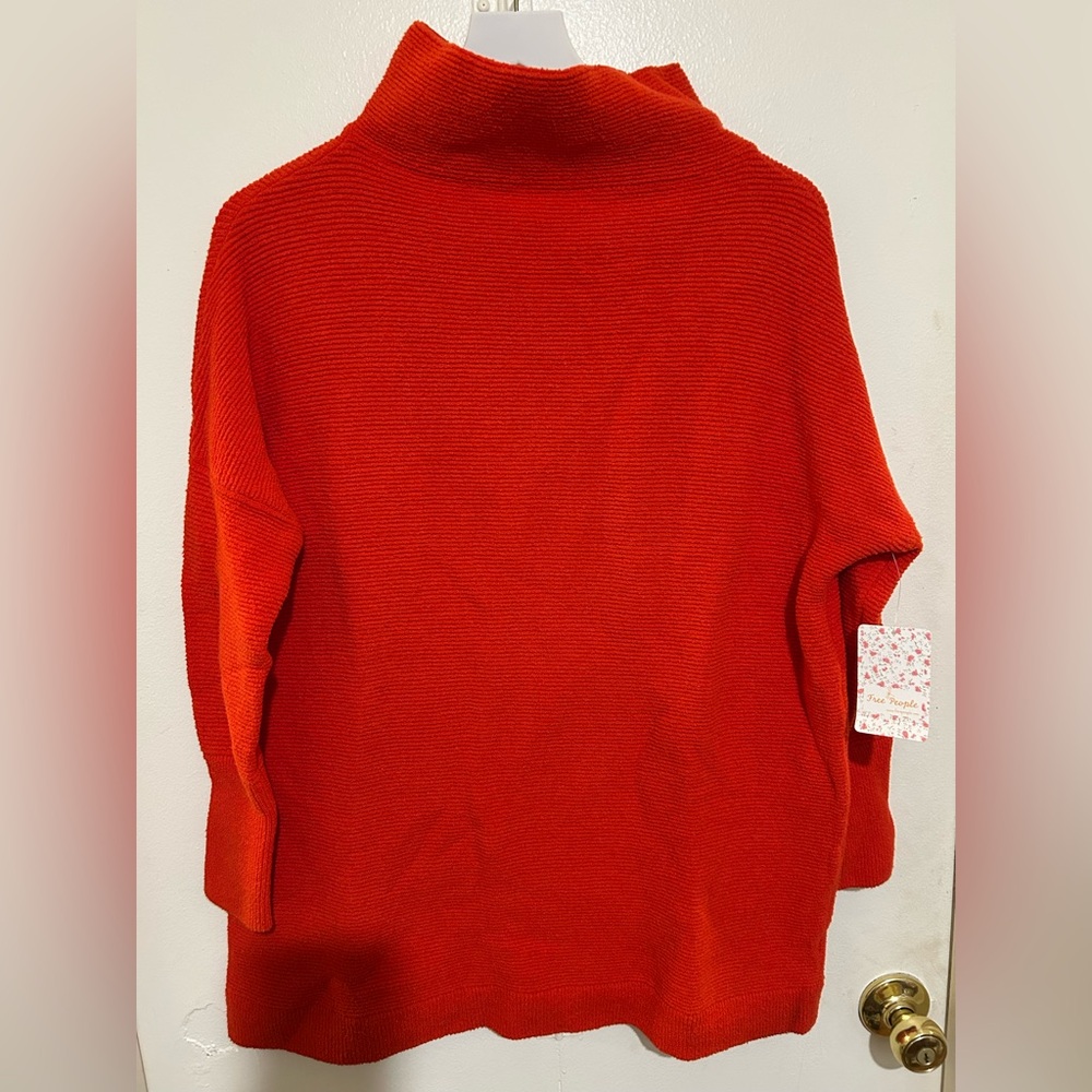 NWT Free People Ottoman Tunic Red Sweater